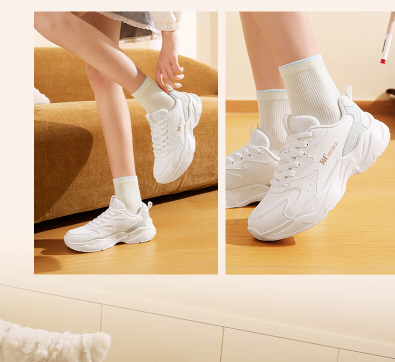 361° Yunjuan Women's Sports Casual Shoes Autumn New Lightweight Dad Shoes Commuting Non-slip 682636704-3 17
