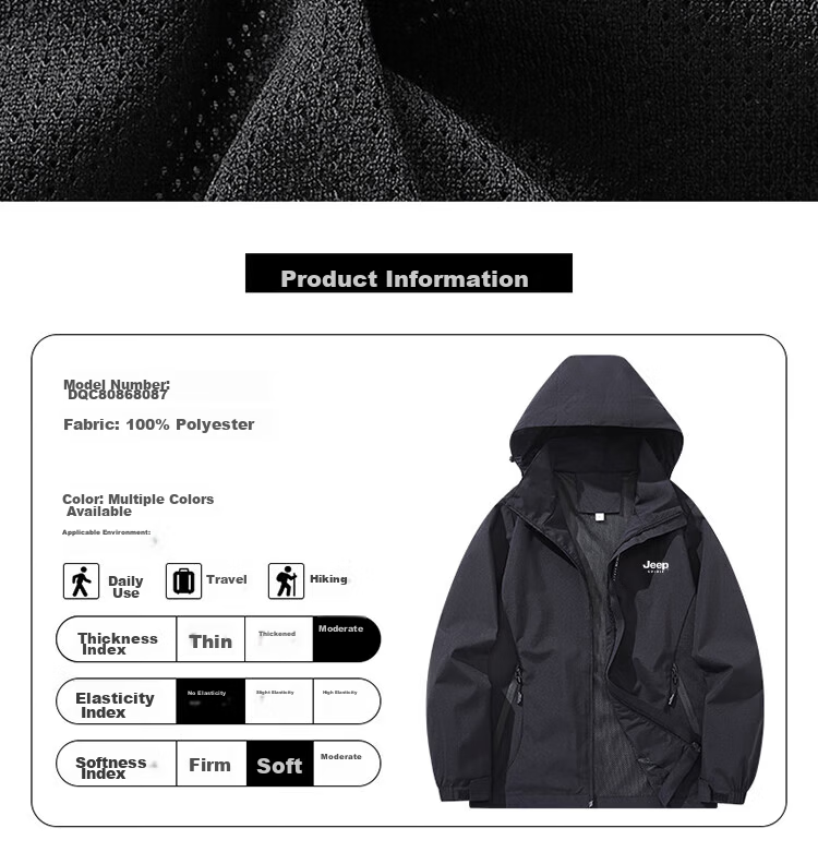 JEEP SPIRIT Men's Summer Casual Lightweight Sun Protection Jacket Comfortable Outdoor Sports Skin Jacket Dark Gray 5XL 7