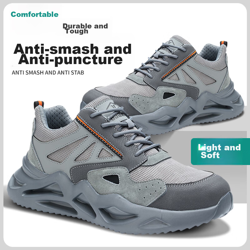 Dinggu Men's Work Safety Shoes Construction Site Odor-Resistant Electrician Insulated Steel Toe Anti-Smash Anti-Puncture Lightweight 1055hui45