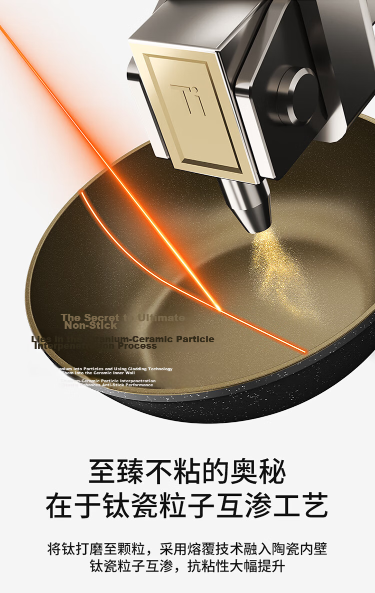 COOKER KING Wok, Maifanshi Color Non-Stick Pan, 32cm with Steamer Insert, Low-Smoke Cooking Pan, Flat-Bottom Wok, Compatible with Induction Cookers 2