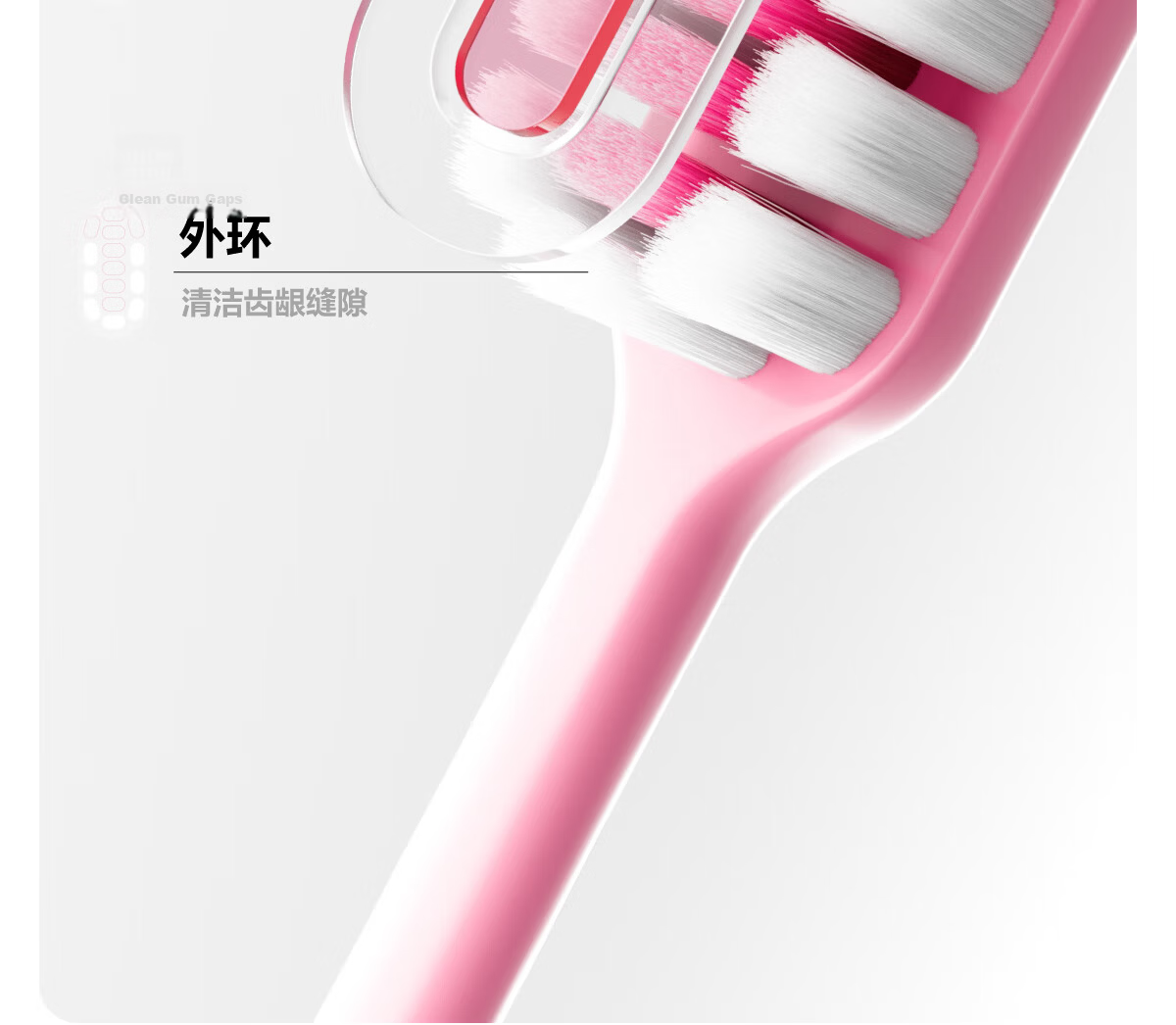 Canban Wide-Head Cloud-Like Air Cushion Soft Bristle Toothbrush for Deep Cleaning, Gums Protection, Non-Damaging Teeth, Adult Pack of Four 5