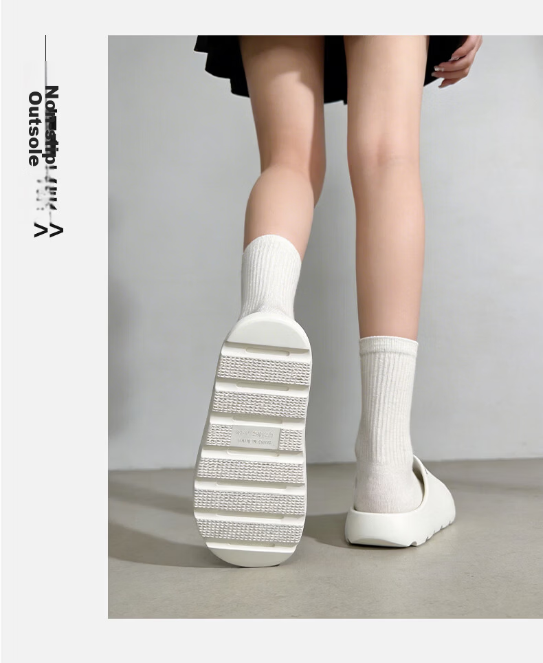 Seven-Color Spun Men's Summer Outdoor EVA Thick-Soled Wear-Resistant Non-Slip Bath Slippers Large Size Couple Women's White 38-39 7