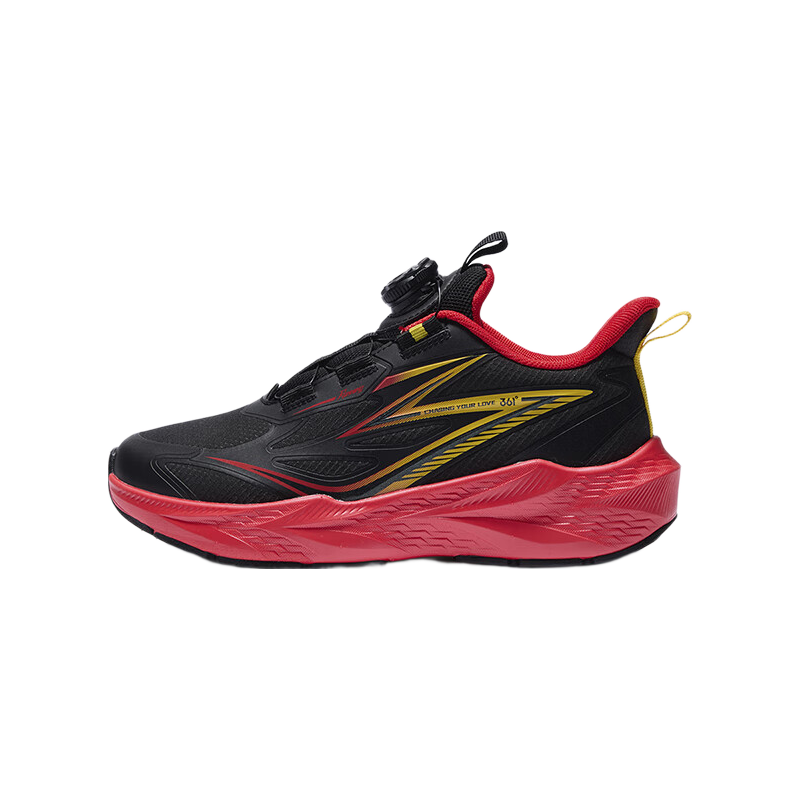 361° Yuping Children's Running Shoes 25 Winter Boys and Girls Waterproof Non-slip Shock Absorption Dial Sports Shoes Black Size 34