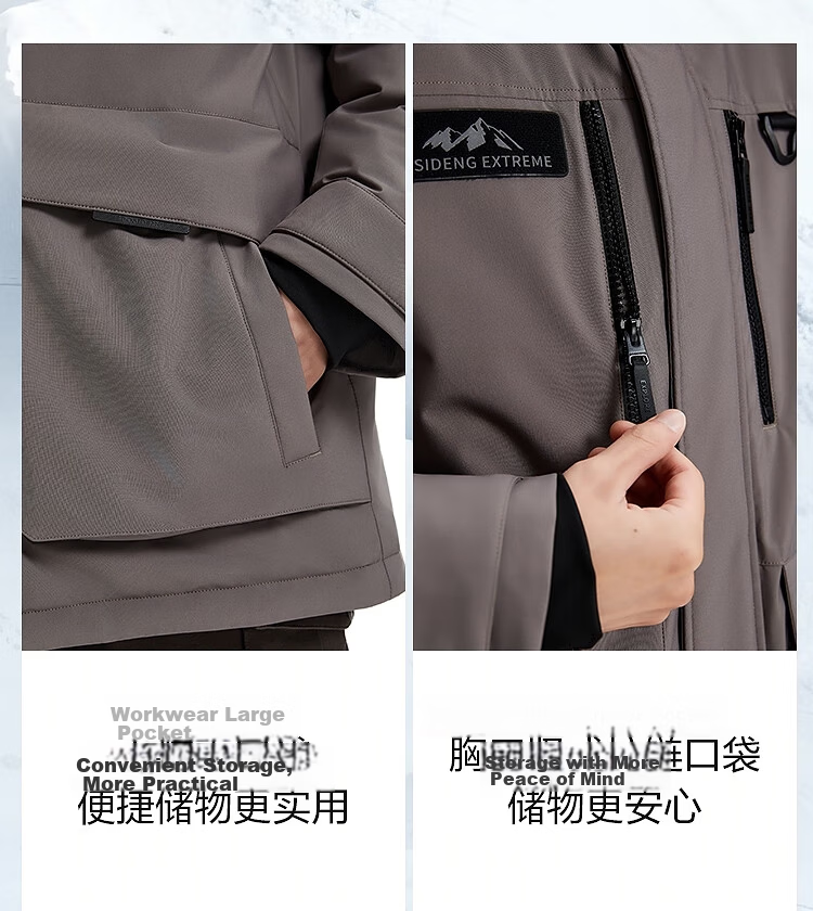 BOSIDENG 25-Year Winter Extreme Cold Northeast Special Thickened Goose Down Unisex Mall-Style Down Jacket with Large Fur Collar 25