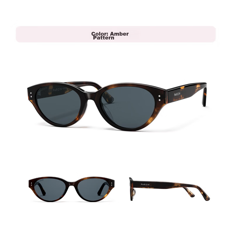 PARZIN Sunglasses Women Zhou Ye Same Style [Focus Lens] Cat Eye Narrow Frame UV Protection Driving Sunglasses Men PZ7798 18
