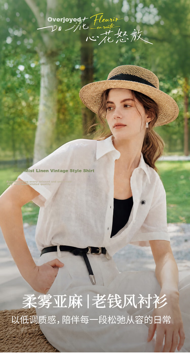 INMAN Tencel Linen Commuter Lightweight Short Sleeve Shirt Summer 2026 Women's Cardigan Glacier Pink L 1