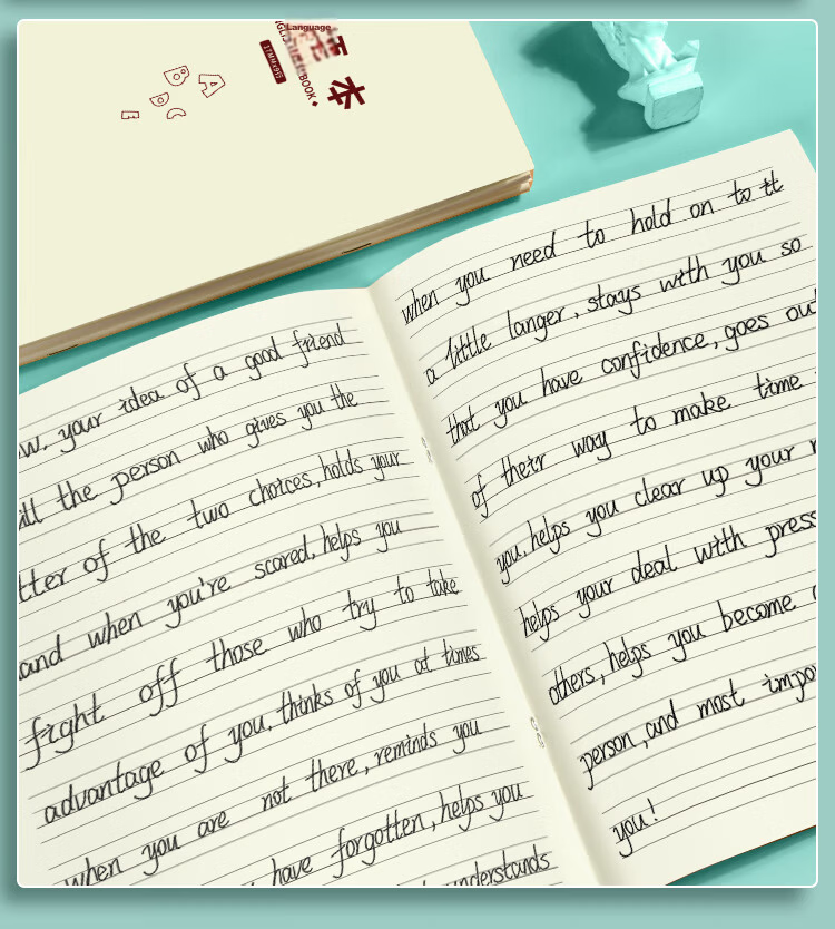 Dr. Dory A5 50 Sheets Large Grid English Paper 17mm x 6 Lines English Dictation Paper Wide Spacing Large Grid Notebook English Homework Paper Junior High Dictation Word Phrase Spelling Practice Paper  14