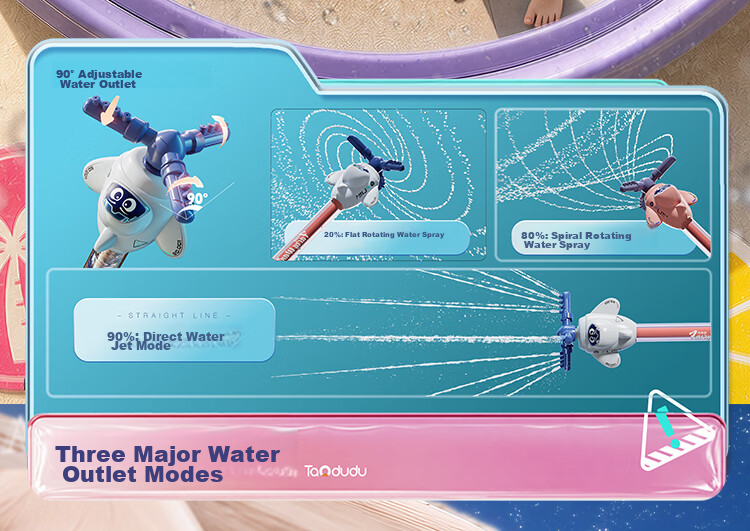 Taodudu Magic Fairy Wand Fireworks Water Gun Girls Kids Toy Water Sprayer Pull-Back Water Blaster for Ages 3-6, 12-Pack Water Fight Toy 5
