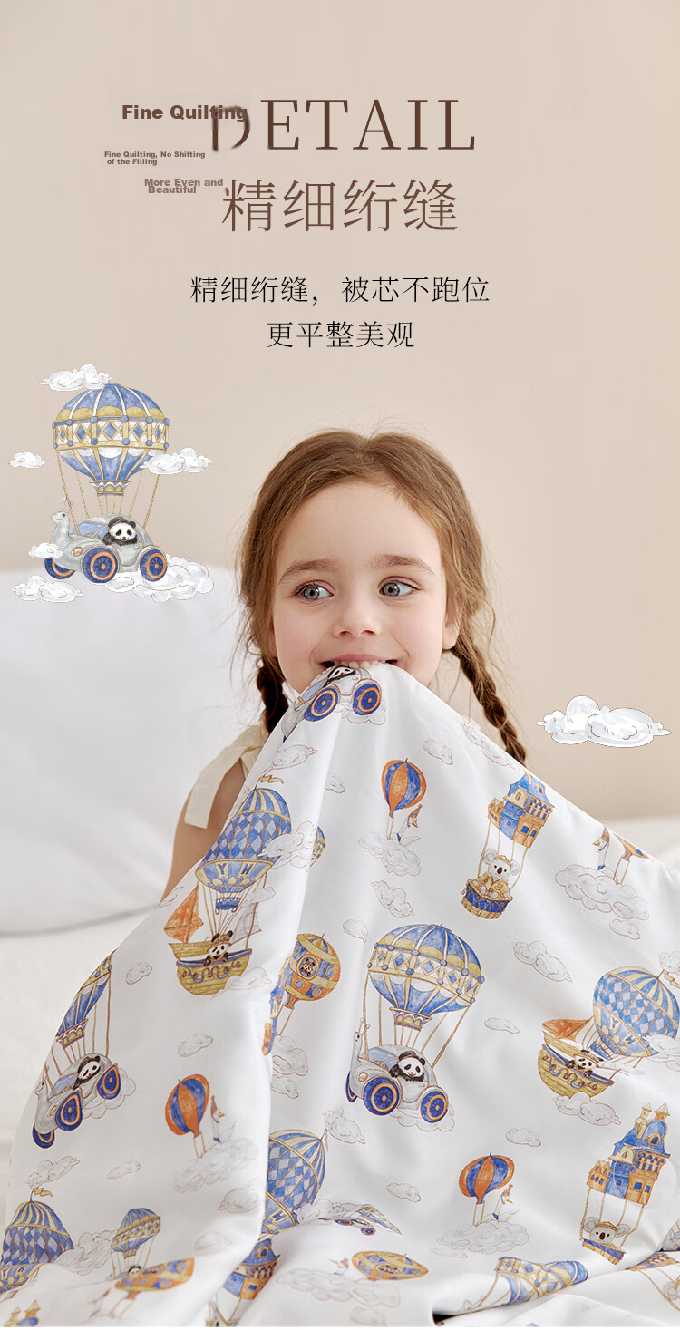 YEEHOO Washable Silk Quilt A-Class Baby Antibacterial Mite-Resistant Lenzing Tencel Lyocell Air Conditioning Summer Quilt 120*150cm 17