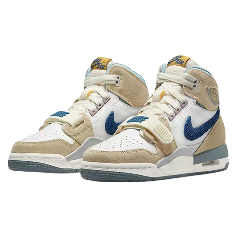 Jordan Women's Casual Shoes Legacy 312 (GS) High-Top Sneakers DQ5348-141 Off-White Blue Size 36.5
