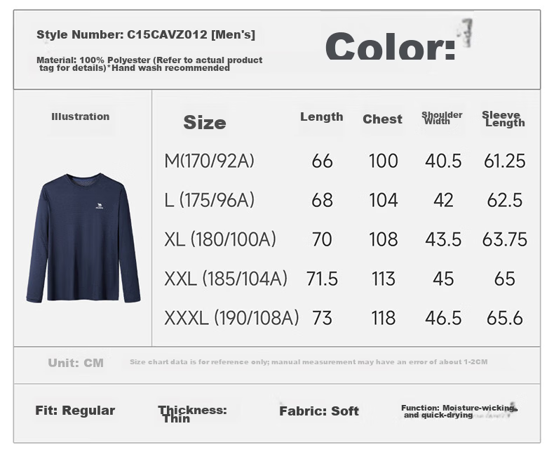 CAMEL Long Sleeve Quick-Dry T-Shirt for Women Running Fitness Crew Neck Sports Top C25CAVL6001 Pink Purple M 12