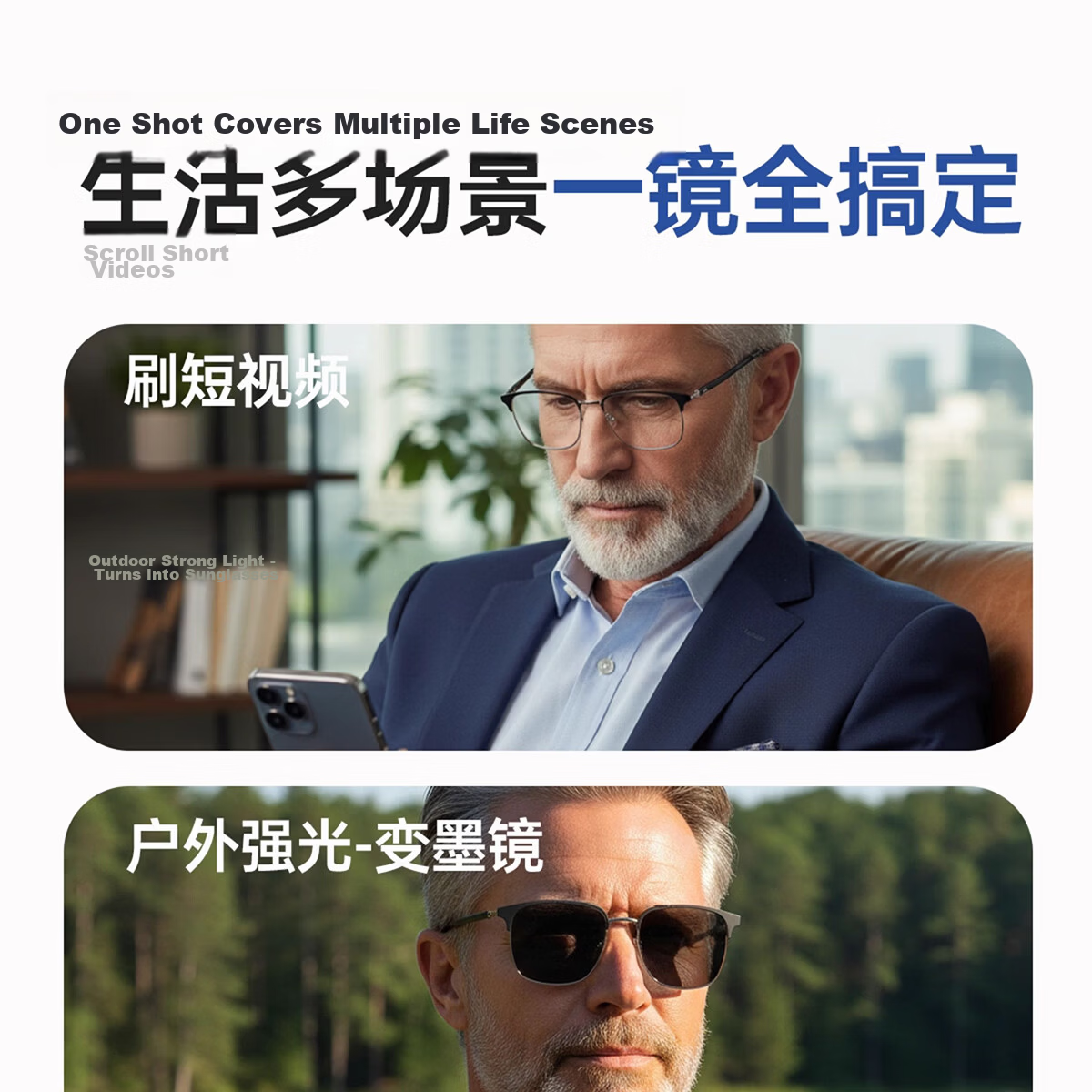 Moke Presbyopic Glasses Auto-Focus Smart Multifocal Official Genuine Japanese Import Blue Light Blocking Unisex Reading Glasses 4
