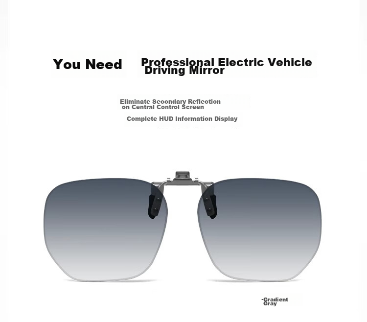 Bertha Color-Changing Clip-On Sunglasses for Men, Prescription Driving Glasses, Day and Night Use, Prescription Sunglass Overlays 20