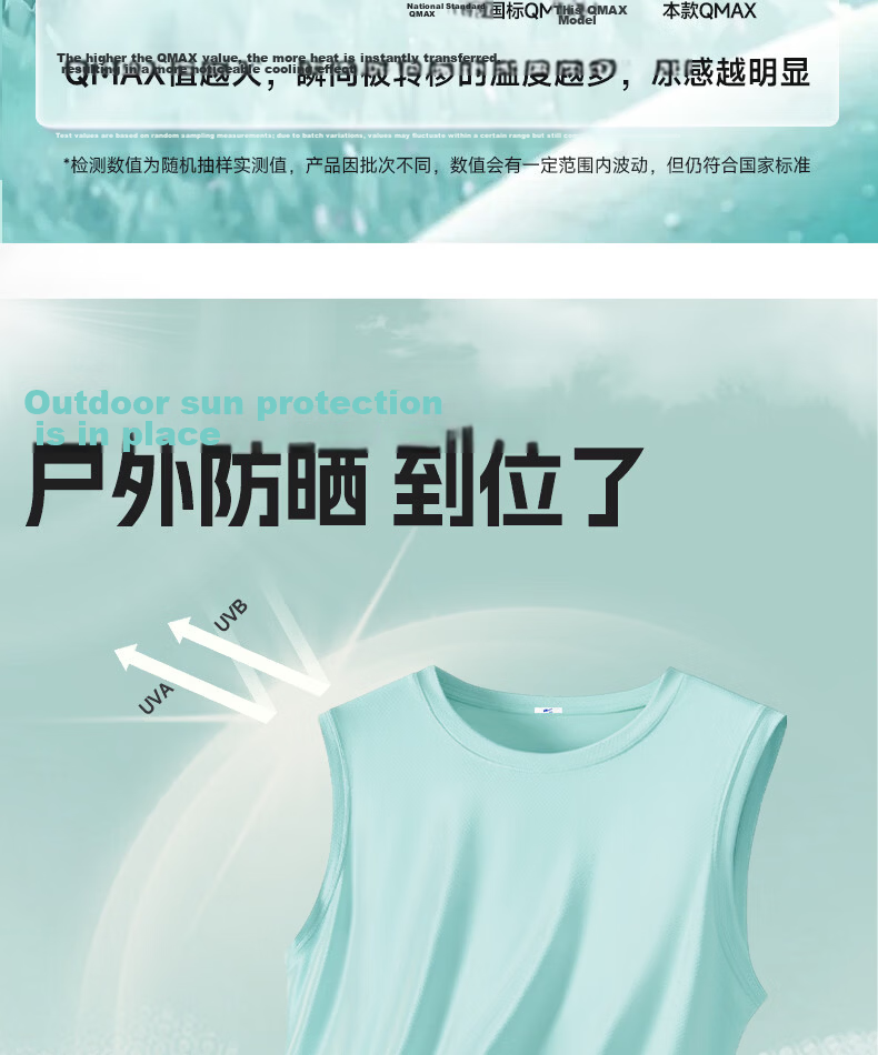 Warrior Men's Summer Outdoor Sports Sleeveless T-Shirt Ice Silk Quick-Dry Running Basketball Vest Black 2XL 7