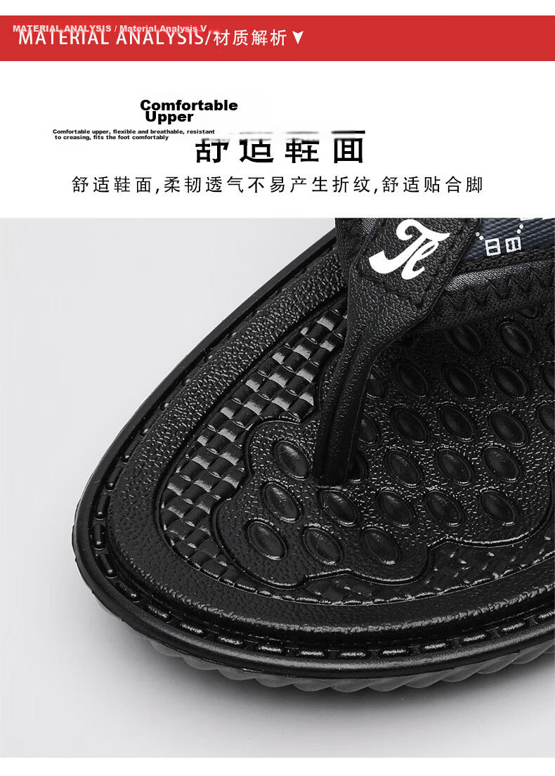 TonLion Men's Flip Flops 2026 Summer Woven Texture Soft Sole Beach Sandals Black Size 41 1