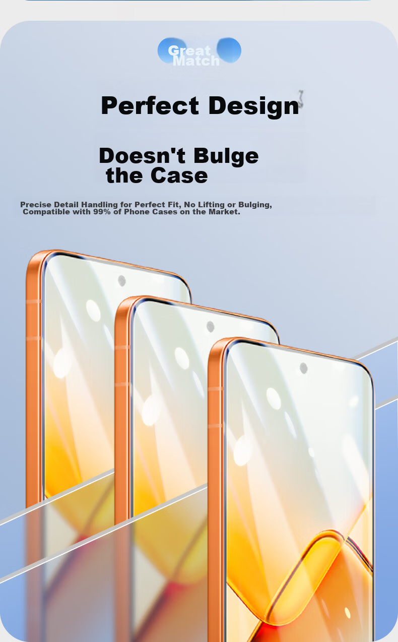 Langling [2-Pack] Tempered Glass Screen Protector for Honor Play6T, Full Coverage, HD Anti-Fingerprint, Shockproof Ultra Clear Mobile Phone Protective Film 7