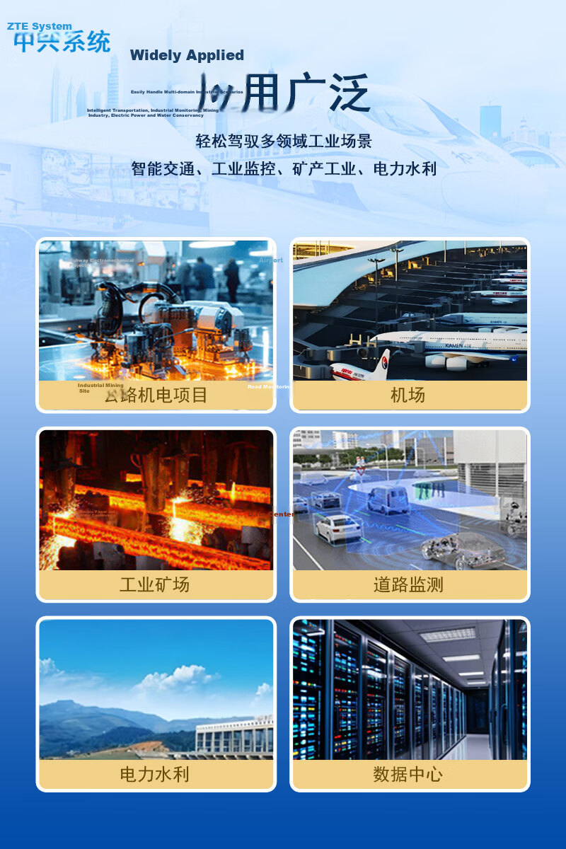 ZTRS Zhongxing System 16-Port Gigabit Unmanaged Industrial Enterprise Switch iSW-510-ZX16GT 8