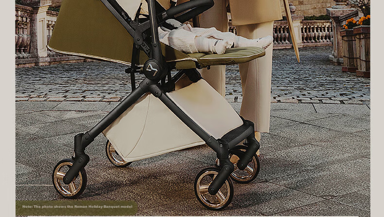 DearMom Baby Stroller Roman Holiday Reversible Foldable Lightweight High Landscape Shock Absorption Pushchair 38