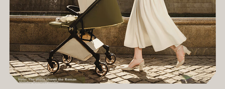 DearMom Baby Stroller Roman Holiday Reversible Foldable Lightweight High Landscape Shock Absorption Pushchair 44
