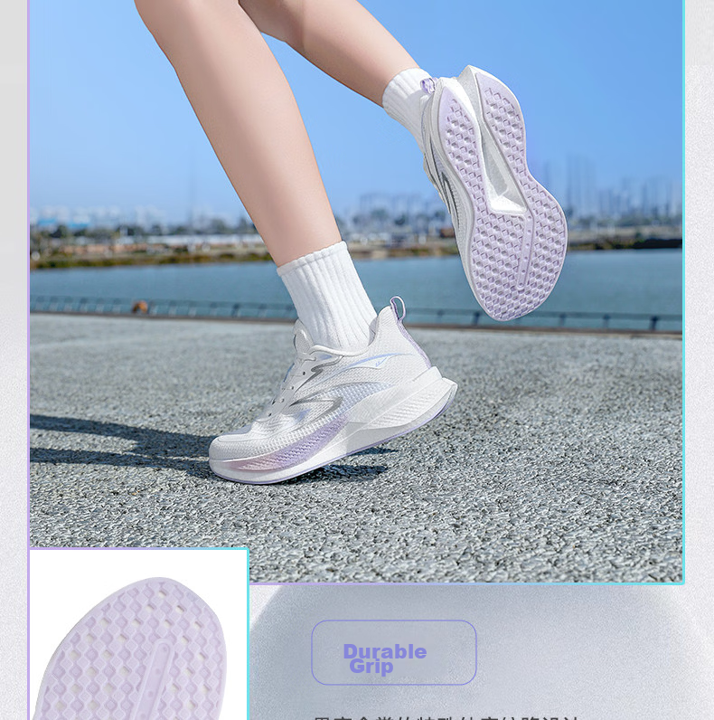 Warrior Women's Summer 2026 New Breathable Soft Sole Lightweight Casual Running Shoes 5593 White Purple Size 40 10