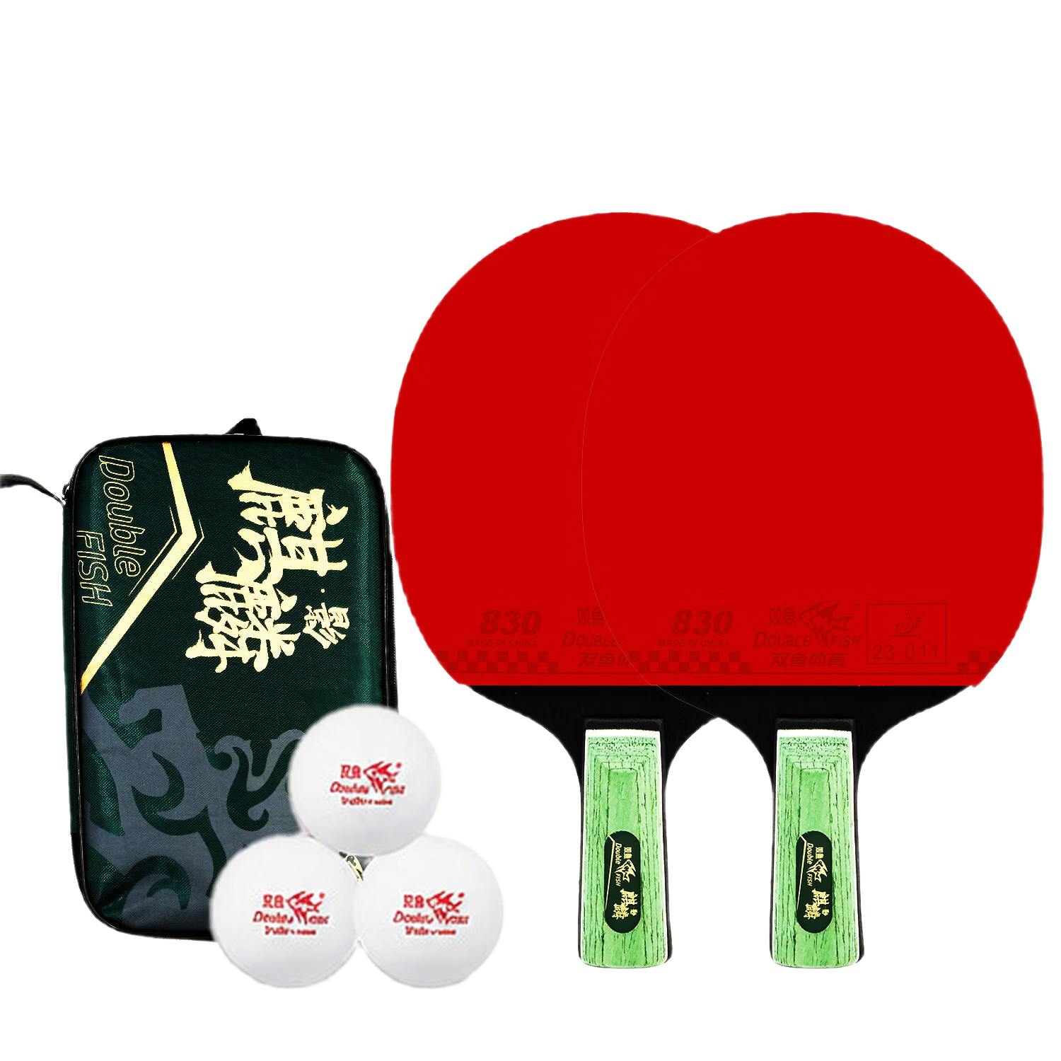 DOUBLE FISH Qilin Shadow Table Tennis Racket Star-Level Battle Paddle Shakehand Penhold High-Elastic Reverse Rubber Student Training Competition Ready-to-Use Paddle