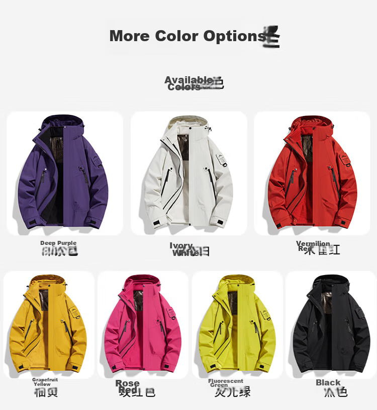 JEEP SPIRIT Men's Autumn Winter Outdoor Mountaineering Windproof Jacket 23218 Purple 2XL 11