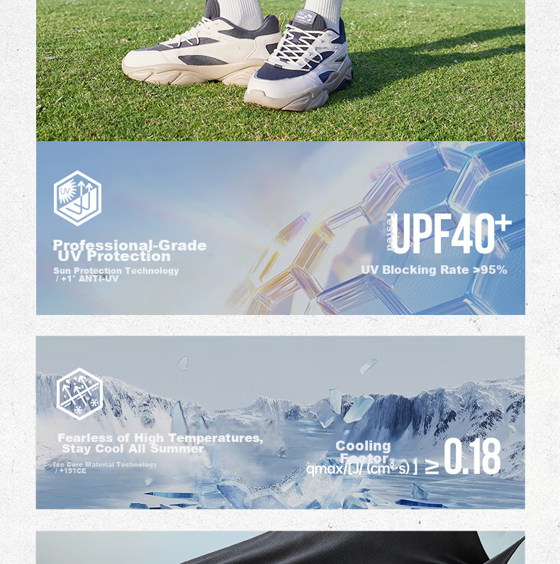 361° Men's Sports Shorts, Summer Outdoor Sun Protection Running Capri Pants, Loose Cool Casual Shorts, 652623705-3 4