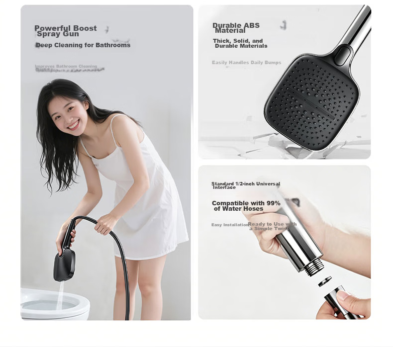 JROR Seiko High-Pressure Shower Head Single Spray Bathroom Shower Sprayer Bath Showerhead 4