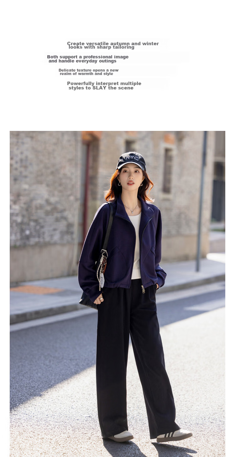 Demana [Practicalism] Spring Retro Style Stand Collar Raglan Sleeve Slant Pocket Loose Slimming Concealment Jacket for Women High-End Feel 6