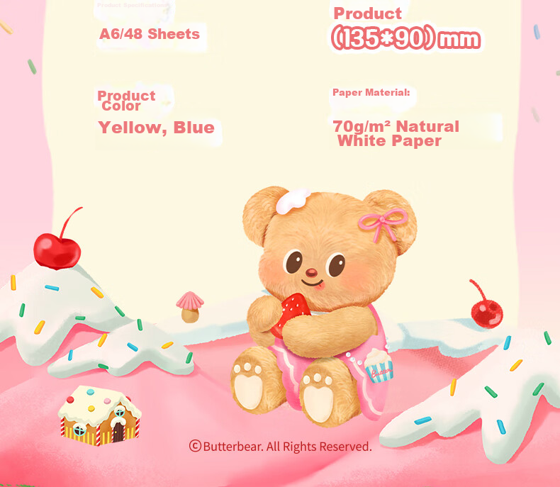 Deli [Children's Day Gift] Guardian Sweetheart Badge Hardcover Notebook Student Planner Journal TX208 Random Color 20