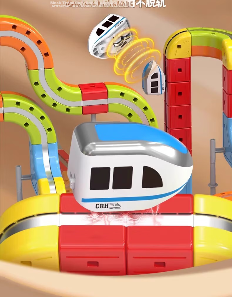Miaobeile Children's Toy Boys Birthday Gift Magnetic Floating Track Car Small Train Toy Car 3-6 Years Assembly 5