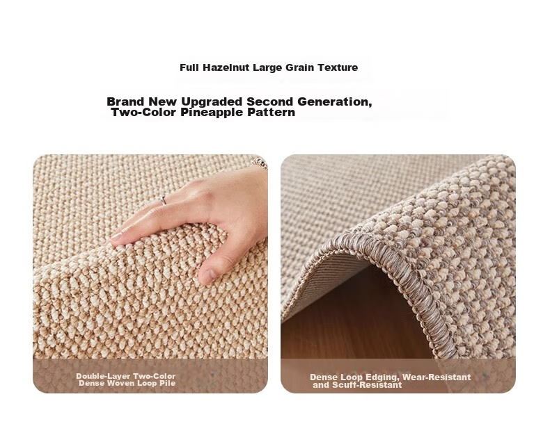 BULULOM Entrance Door Mat Sisal Imitation Carpet Door Mat Foot Mat Camel Yellow - Sisal Imitation - Cotton Back 50*80cm 29