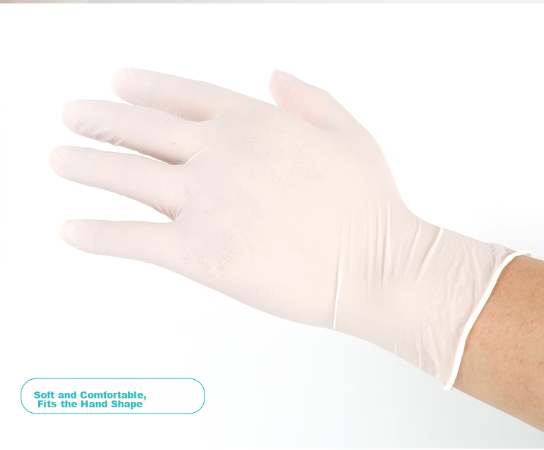 SI&MOOS Disposable Latex Gloves, Sterilized, 50 Pairs, Powder-Free LS904MW, Medium Size M 8