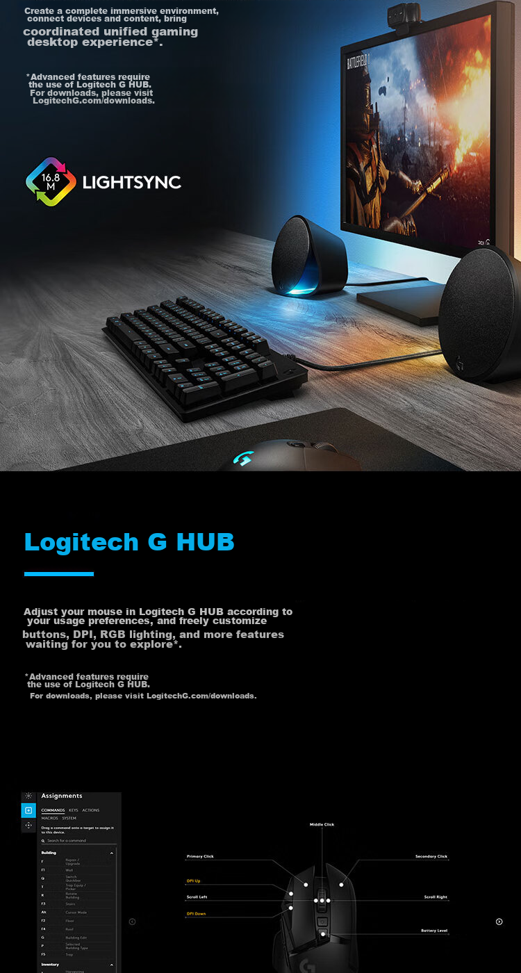 G G502 Wireless Gaming Mouse, Dual-Mode Wireless And Wired Mouse, Ergonomic Design with Customizable Weight Distribution, RGB Backlight, Wireless Charging, FPS Black Myth: Wukong 10