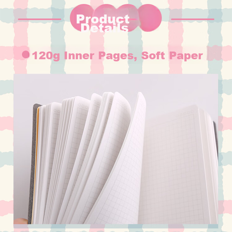 Kinbor Xbrunch brother A7 Pocket Notebook PU Grid + Blank 120g Self-Fill Weekly Planner Efficiency Journal - Toast 11