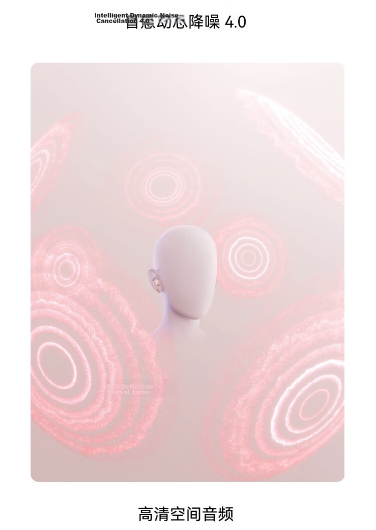 Huawei FreeBuds 7i Bluetooth Noise-Cancelling Earphones Smart Dynamic Noise Cancellation 4.0 Quiet Call HarmonyOS Smart Assistant Huawei Earphones Lily White 7