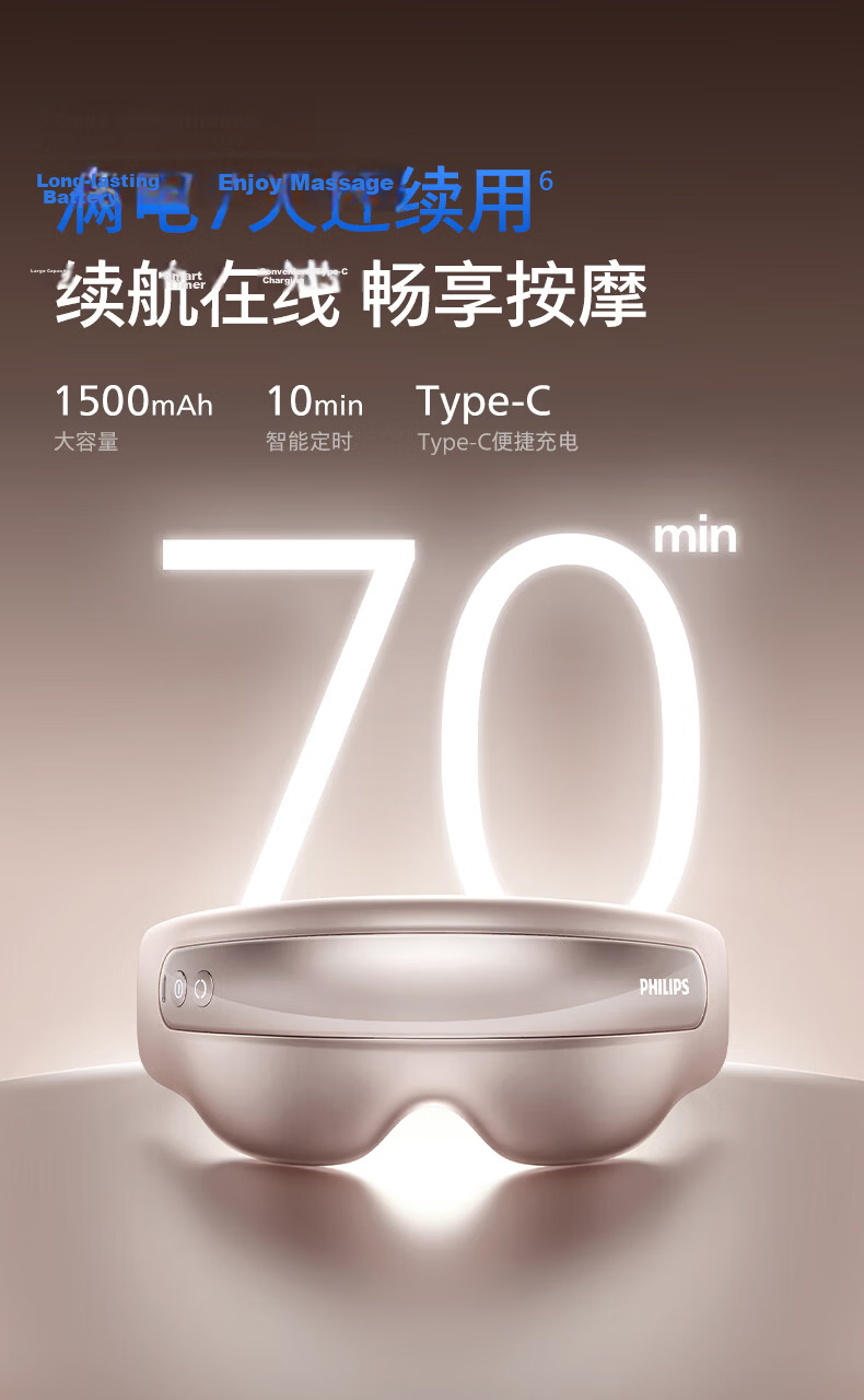 PHILIPS Eye Care Massager 5204E Purple - Eye Massager Instrument, Eye Protection Device, Atomizing Massage Eye Mask for Dry and Moist Eyes, Gift for Girlfriend or Wife, Birthday and Christmas Special  11