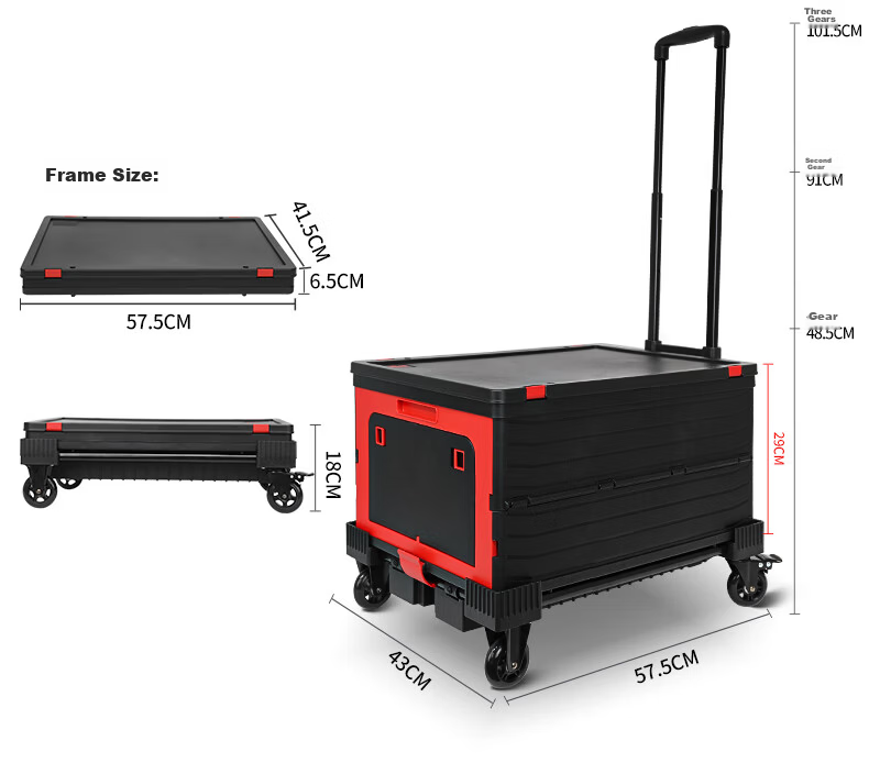 SELORSS Folding Hand Truck, Portable Cart, Trolley for Moving And Cargo, Turtle Cart, Wheeled Cart BY01 21