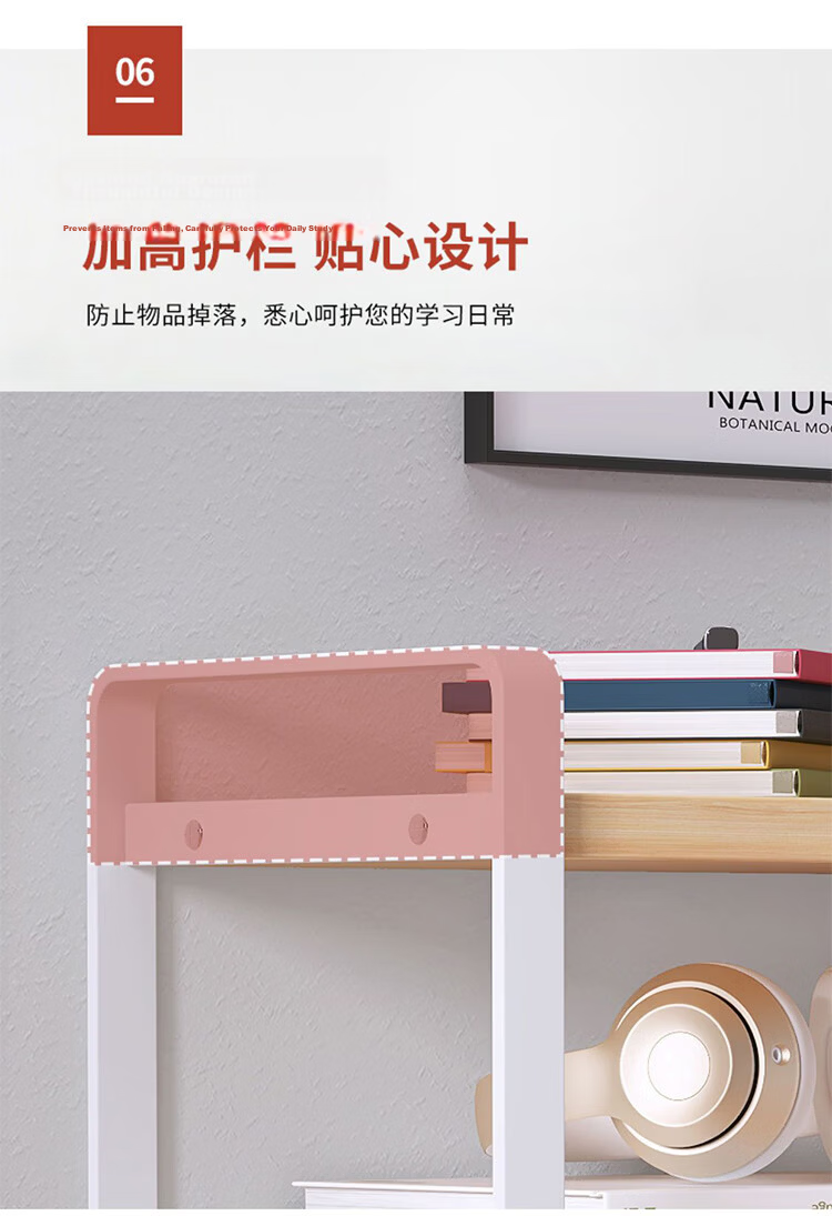 Ourunzhe Desktop Storage Rack, Multi-Layer Desk Organizer, Student Dorm Office Storage Shelf, Double-Layer White 11
