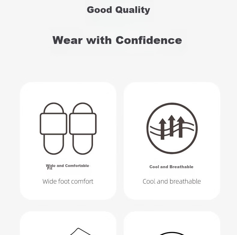 Huamei Jianbu Couple's Home Bathroom Indoor and Outdoor Anti-Slip Soft Elastic Comfortable Slippers HM23161 Beige Orange Size 44-45 5