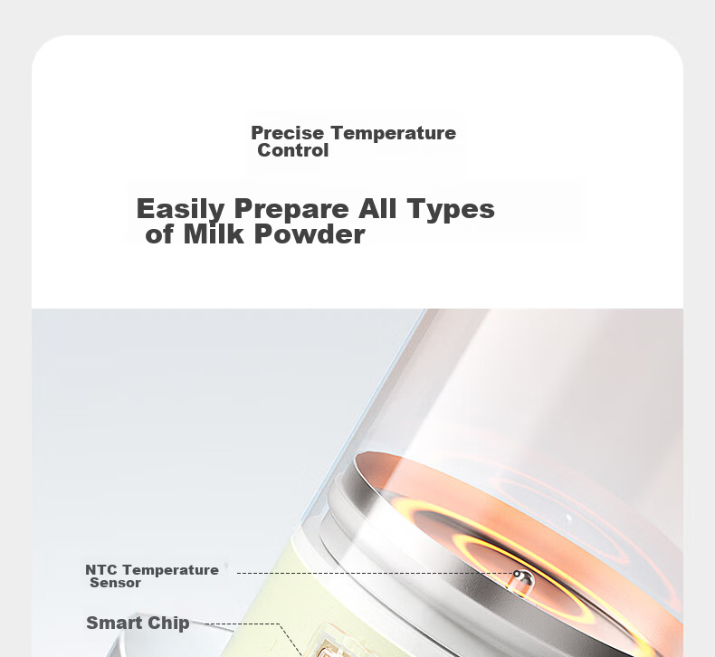 Babycare Portable Baby Food Cup Temperature-Controlled Food Cup Travel Milk Bottle Replacement Only Food Cup Soft Mist Pink 33