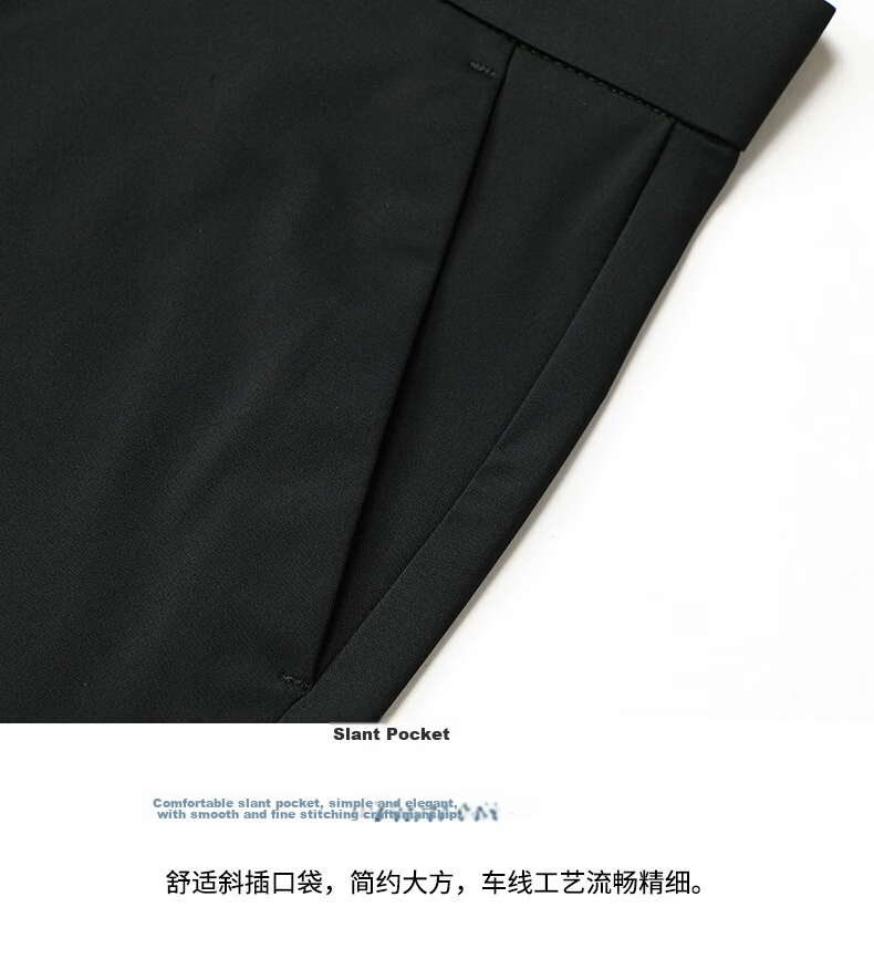 PLAYBOY Men's Ice Silk Breathable Business Suit Pants Straight-leg Wrinkle-free Stretch Summer Thin Trousers 14