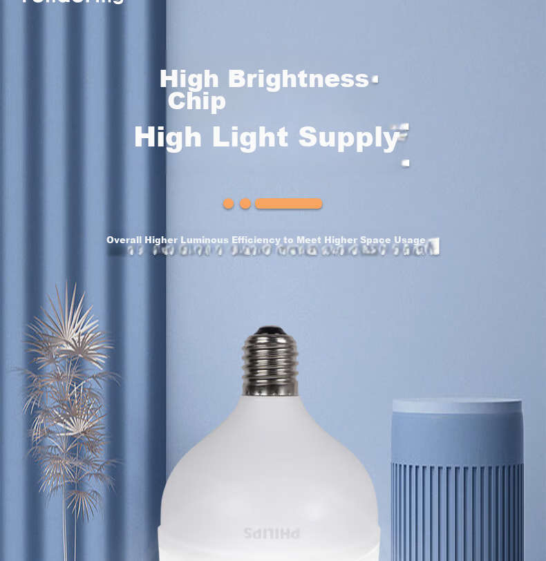 PHILIPS LED Bulb, Constant Brightness, Low Bay Light, High-Power Energy-Saving Lamp, E27 Screw Base, 30W, Cool White (6500K) 3