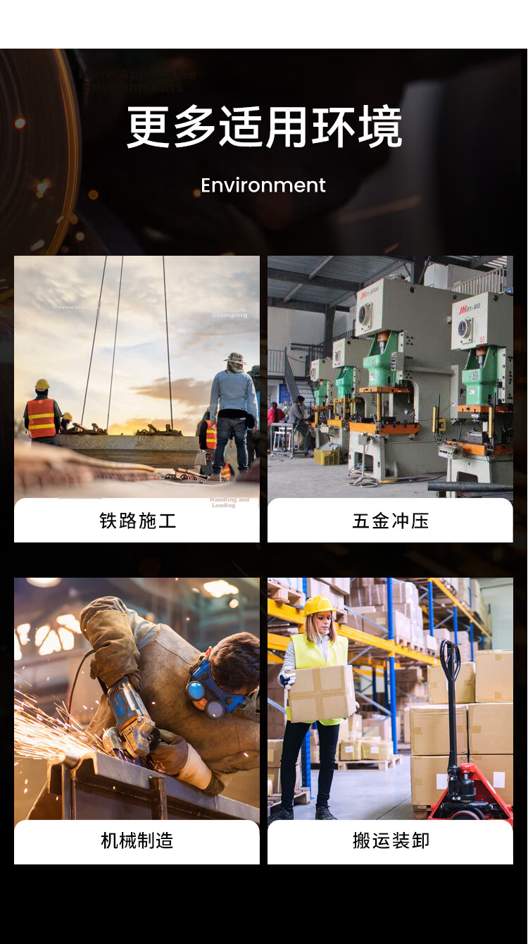 Shunxuan Canvas Work Gloves Labor Protection Thickened Wear-Resistant Leather Palm Railway Gloves Welding Handling Construction Pipeline Maintenance SFB-H 5 Pairs Pack 14