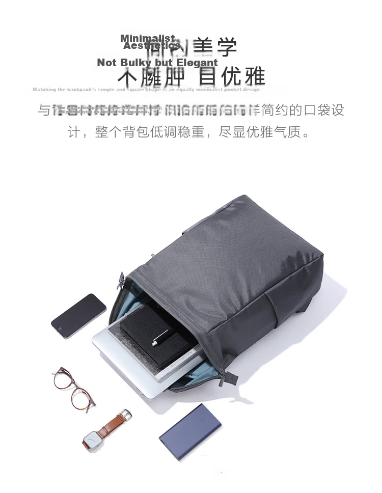 90 Points Commuter Laptop Backpack 15.6-inch Lightweight Business Travel Bag Moss Gray 4