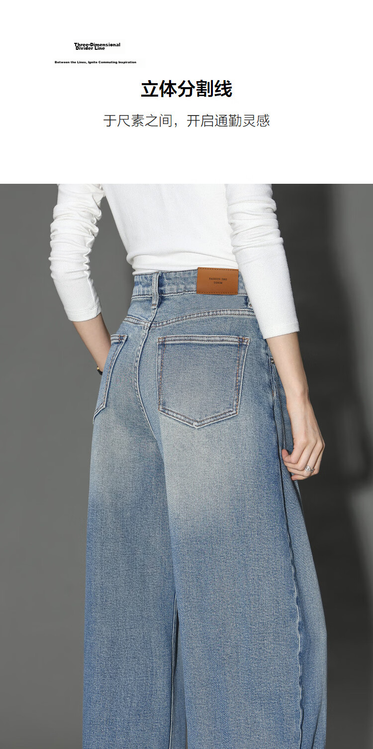 Demana [Cloud Cotton] Spring Curved Blade Pants Urban High-Waist 3D Seam Distressed Loose Fit Jeans for Women Premium Style 7