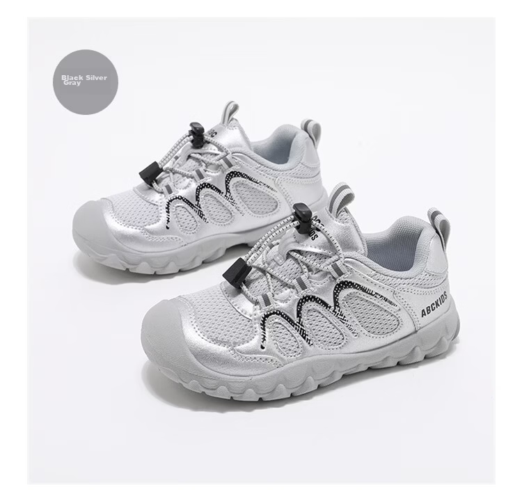 ABC KIDS Children's Sports Shoes Spring Kids Outdoor Hiking Mesh Shoes Boys Girls 3058 Beige/Pink Size 31 13