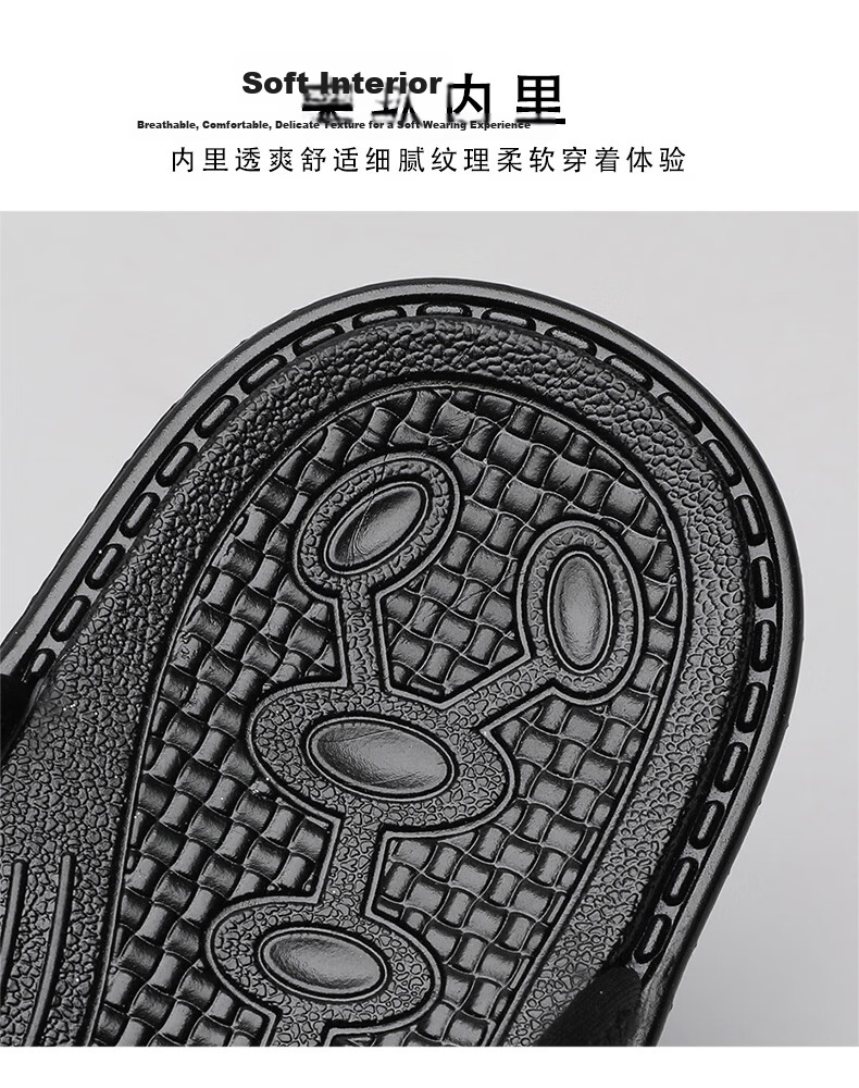 TonLion Men's Flip Flops 2026 Summer Woven Texture Soft Sole Beach Sandals Black Size 41 2