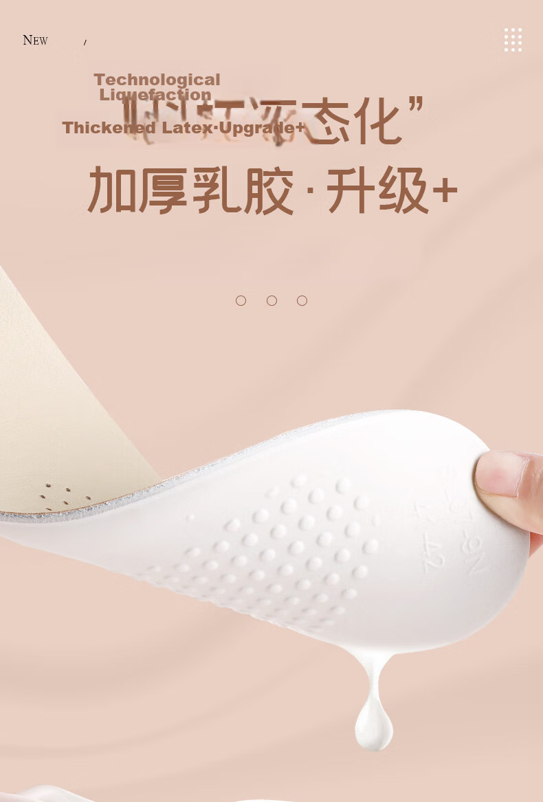 3AnGnI 2 Pairs Latex Cowhide Insoles Lightweight Breathable Sweat-Absorbing Odor-Resistant Comfortable Soft Elastic Unisex 3