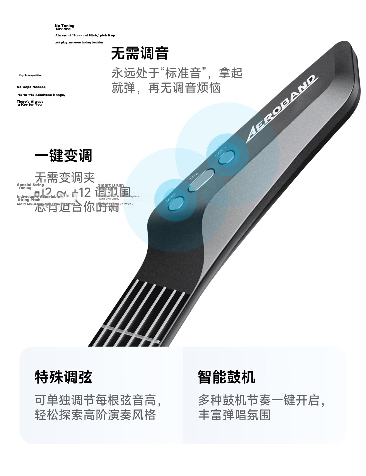 Aeroband Smart Electric Guitar Automatic Electronic Guitar Beginner Recommended Non-String Guitar Instrument 23